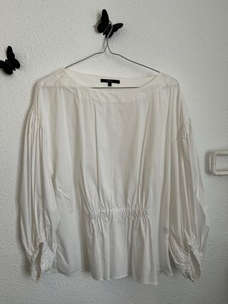 Blusa blanca manga larga