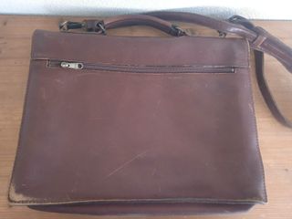Maletín de cuero marrón vintage