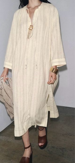 Túnica Lino Beige Talla S/M