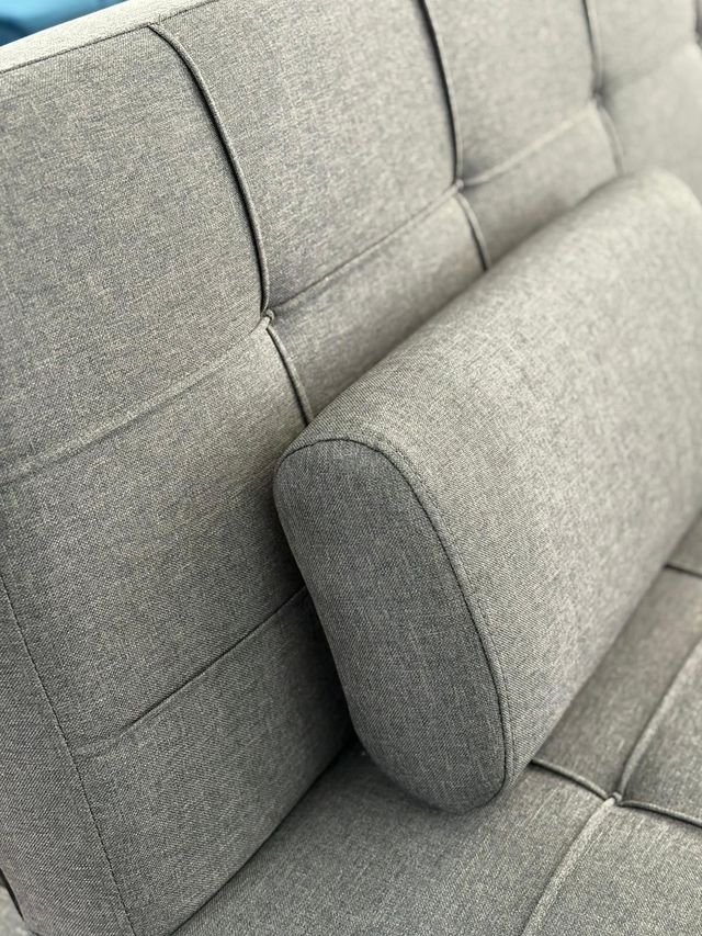 Sofá cama modular gris tela