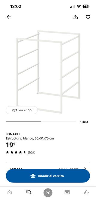 Estructura Estantería JONAXEL IKEA Blanca