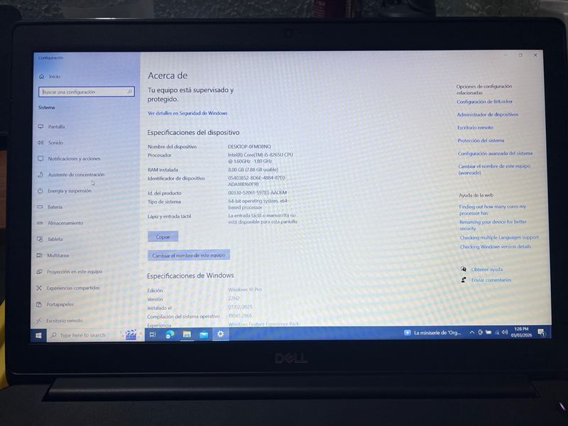Portátil Dell Latitude 3500 Negro afbeelding 4