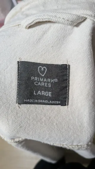 Chaqueta vaquera beige Primark Talla L Nuevo