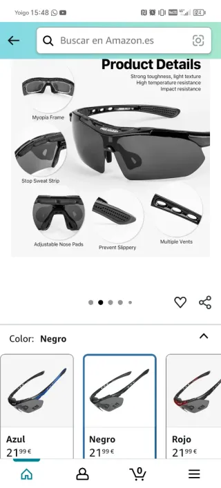 Gafas Ciclismo FREE SOLDIER 5 en 1