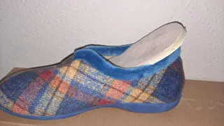 Zapatillas de casa mujer cuadros