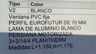 Ventana cristal fijo