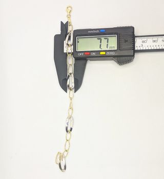 Pulsera Alterna oro combinado 18k, 3.46g, 18.5cm.
