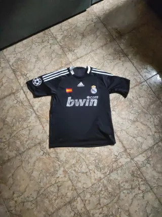 Camiseta Real Madrid Negra Adidas Talla M