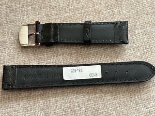 CORREA DE RELOJ DE PIEL NEGRA