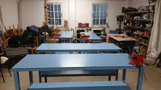 Mesa de trabajo hierro 150x50cm