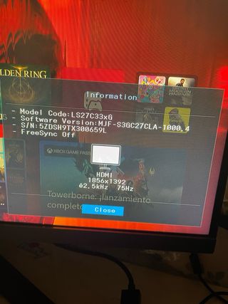 Monitor 27” Samsung LS27C33xG Negro