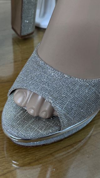 Sandali argento tacco 12 cm n.39