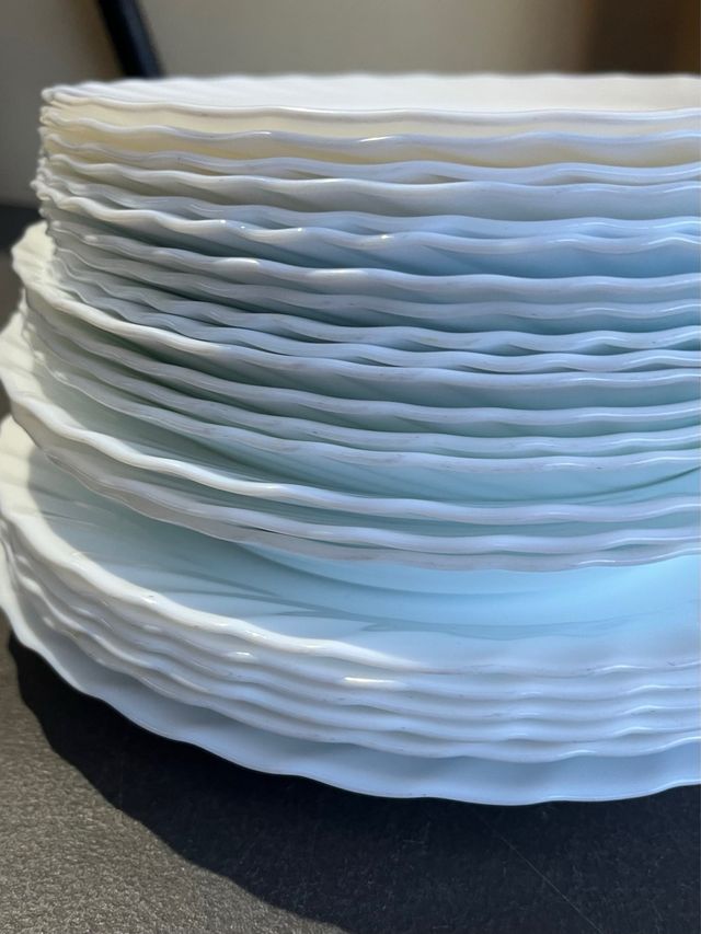 Vajilla Arcopal Blanca Porcelana