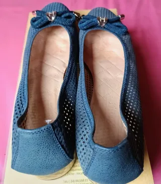 Zapatos planos azules mujer
