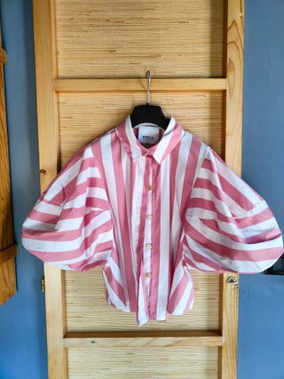 Camicetta Erika Cavallini righe rosa e bianche