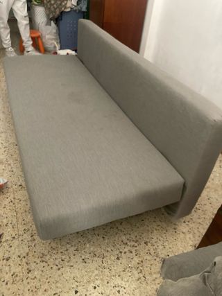 Sofá Cama Gris Tela
