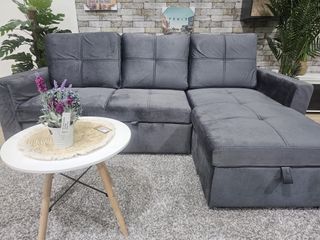 Sofá Cama Gris con Arcón