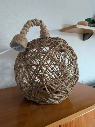 Lámpara para techo de cuerda artesanal