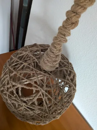 Lámpara para techo de cuerda artesanal