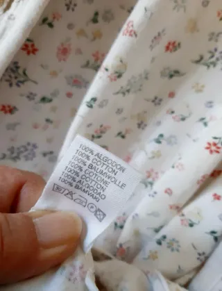 Camisón Apunto floral blanco