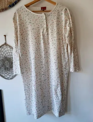 Camisón Apunto floral blanco