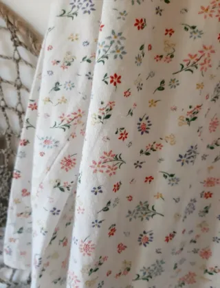 Camisón Apunto floral blanco