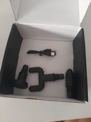 Pistola Masajeador Muscular Negro Dorado