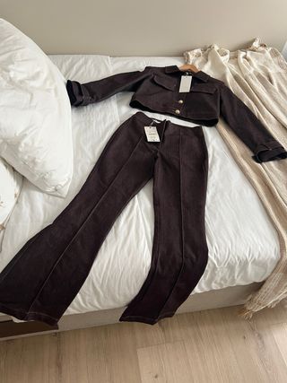 Conjunto chaqueta y pantalón Zara Talla S.