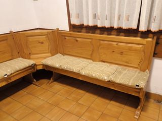 Bancada esquinera pino macizo con cajón