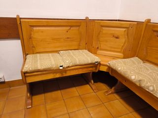 Bancada esquinera pino macizo con cajón