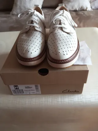 Zapatos Clarks Piel Blancos Talla 37.5