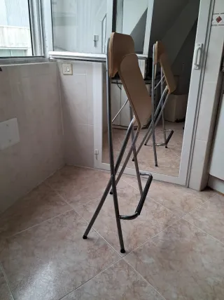 4 Taburetes Altos Madera Natural