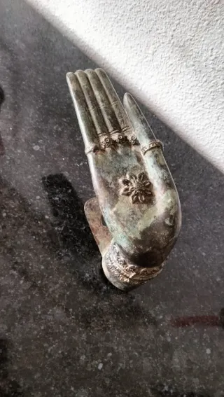 Mano Buda Bronce Tailandés Antigua S.XIX