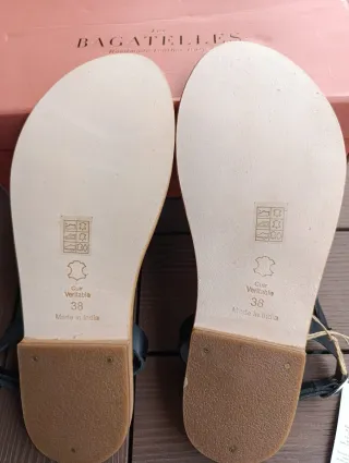 Sandalias Les Bagatelles Negras Piel