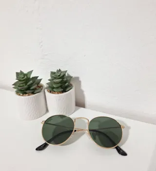 Gafas de Sol Retro Polarizadas Doradas