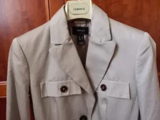 Chaqueta Mango SUIT Beige con Cinturón