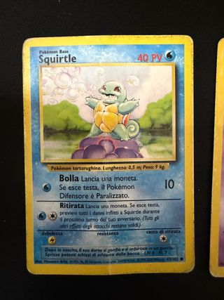 Lotto 4 Carte Pokémon Base 1999 ITA