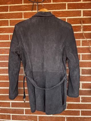 Chaqueta de ante negra