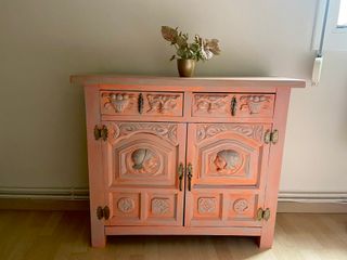 Mueble vintage madera maciza shabby-chic/boho