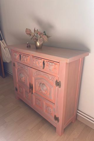 Mueble vintage madera maciza shabby-chic/boho
