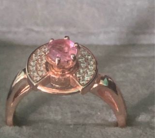Anillo Antiestrés Turmalina Rosa