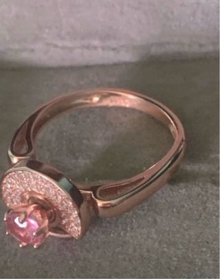 Anillo Antiestrés Turmalina Rosa