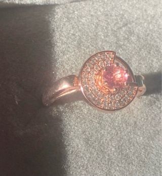 Anillo Antiestrés Turmalina Rosa