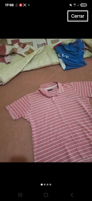 Polo Gant Talla L Rayas Rojas y Blancas