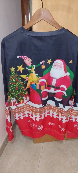Sudadera Navideña Santa y Elfo