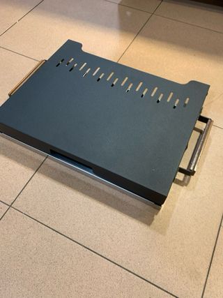 Barbacoa Plegable Mesa Negra/Plata