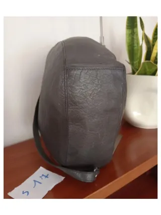 Borsa Artigianale Vera Pelle Grigia