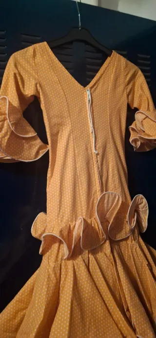 Traje de flamenca niña amarillo talla 6 y 10