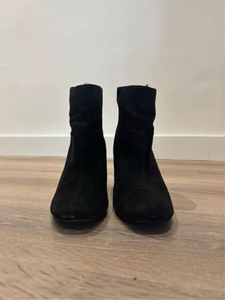 Botines efecto ante tacón bloque talla 36