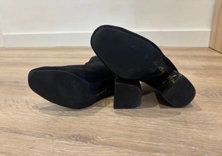 Botines efecto ante tacón bloque talla 36